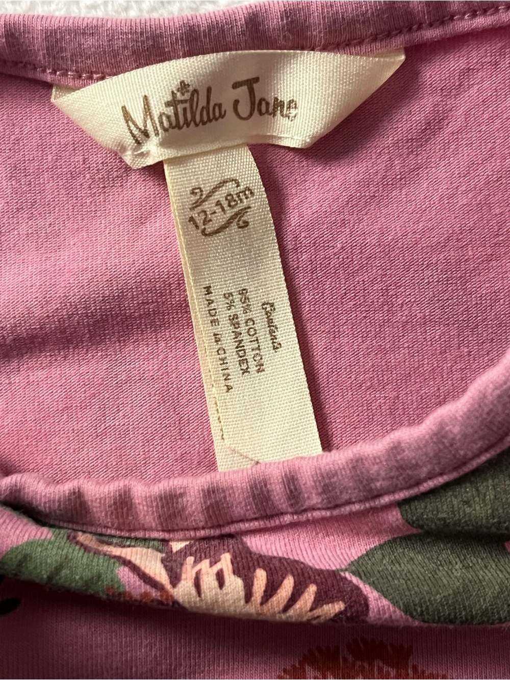 Matilda Jane Just Imagine Odette Dress 12-18M Pink Floral Ruffle Twirl Cottage - Picture 4 of 6